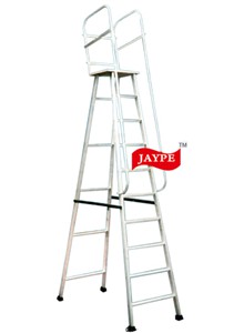 self support ladder with platform